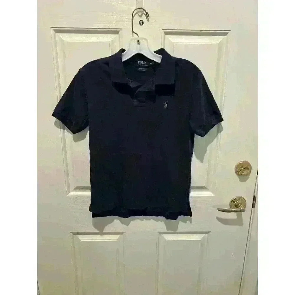 Boys Polo Ralph Lauren Navy Polo. Medium Size 10-12 Custom Fit